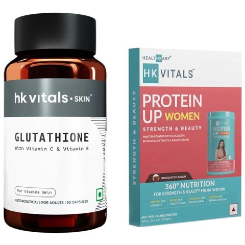 HealthKart HK Vitals Glutathione 30 capsules with ProteinUp Women