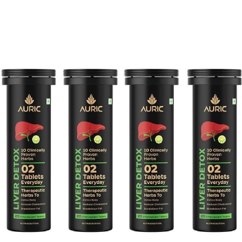 1 - Auric Liver Detox with 10 Ayurvedic Herbs Tangy Jamun,  80 tablet(s) 