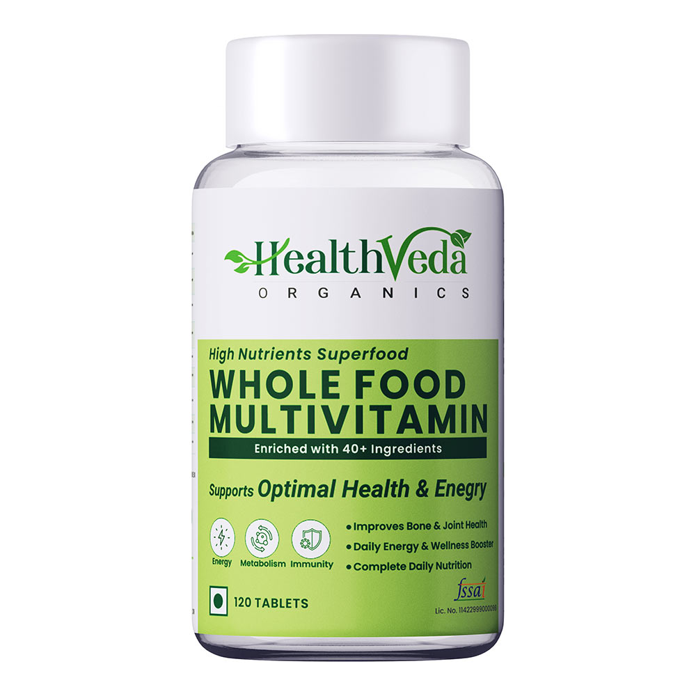 Health Veda Organics Whole Food Multivitamin,  120 tablet(s)  Unflavoured -image-37