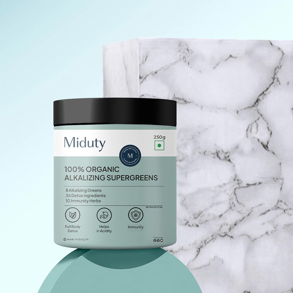 8 - Miduty 100% Organic Alkalizing Supergreens,  250 g 