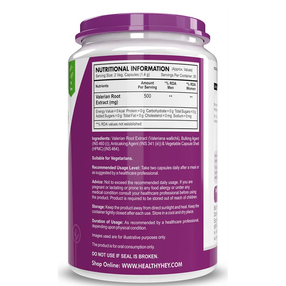 3 - HealthyHey Nutrition Valerian Root Extract,  60 veggie capsule(s) 