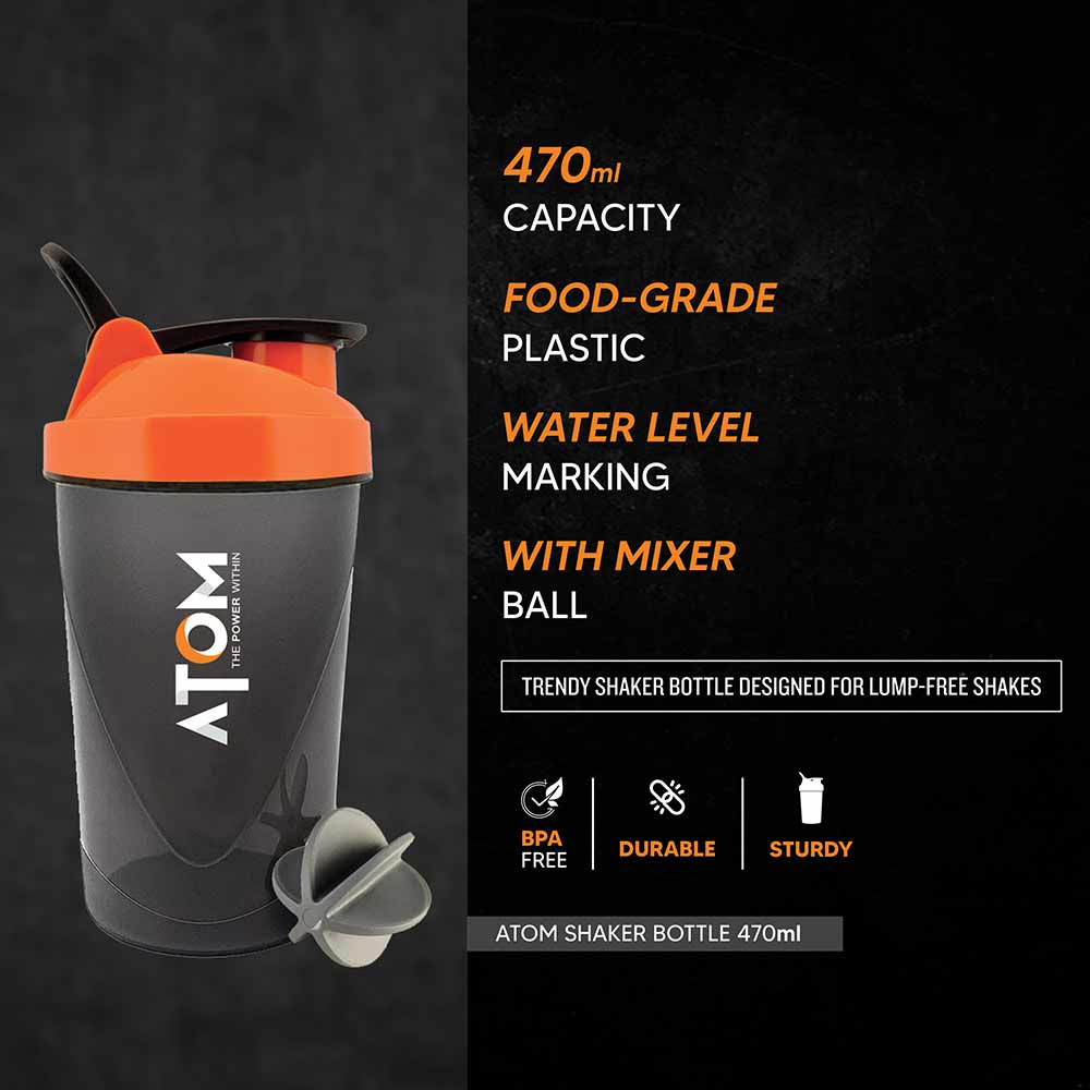 2 - AS-IT-IS Nutrition AS-IT-IS Shaker Bottle,  Black  470 ml 