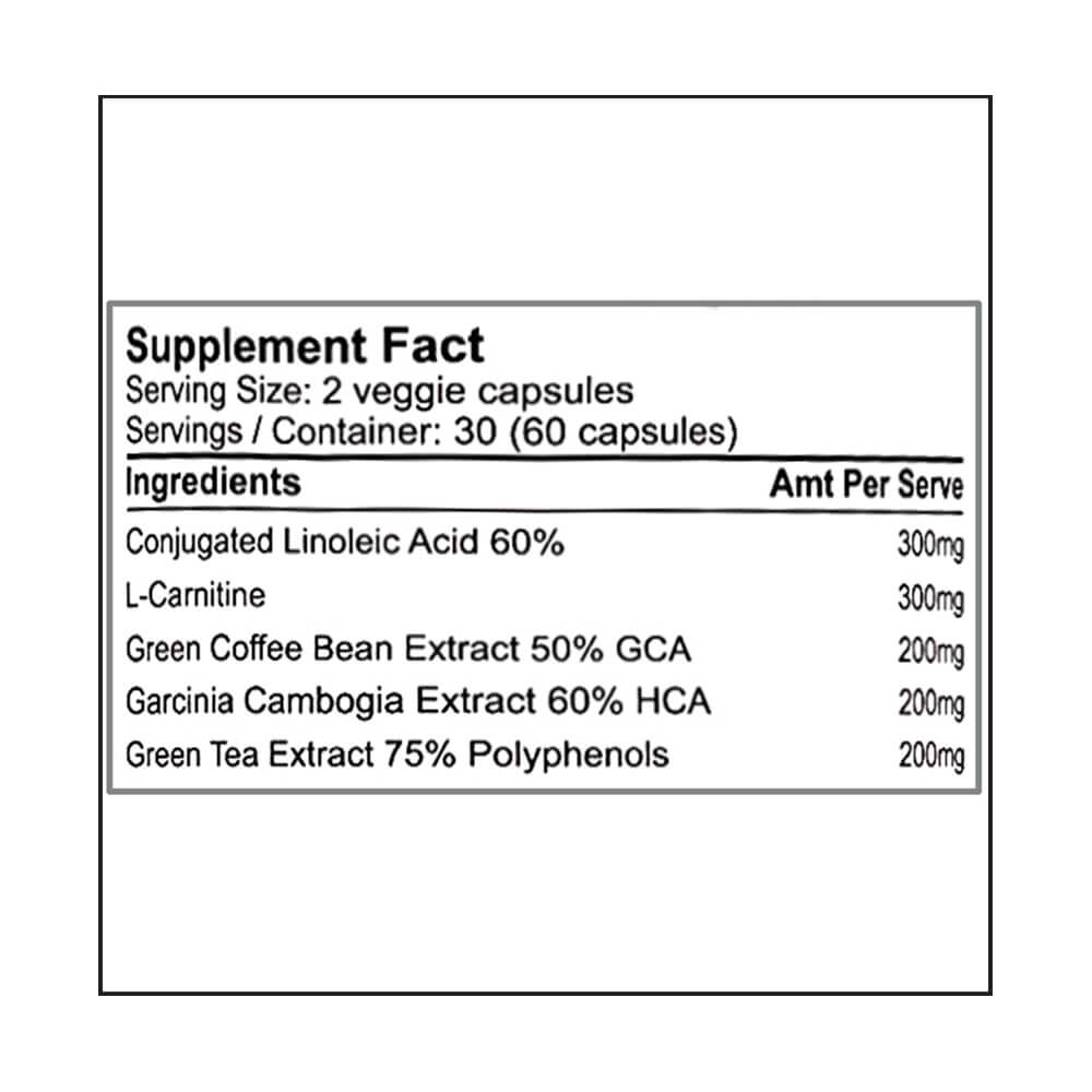 supplement - Sinew Nutrition Fat Burner 5X,  60 capsules  Unflavoured 