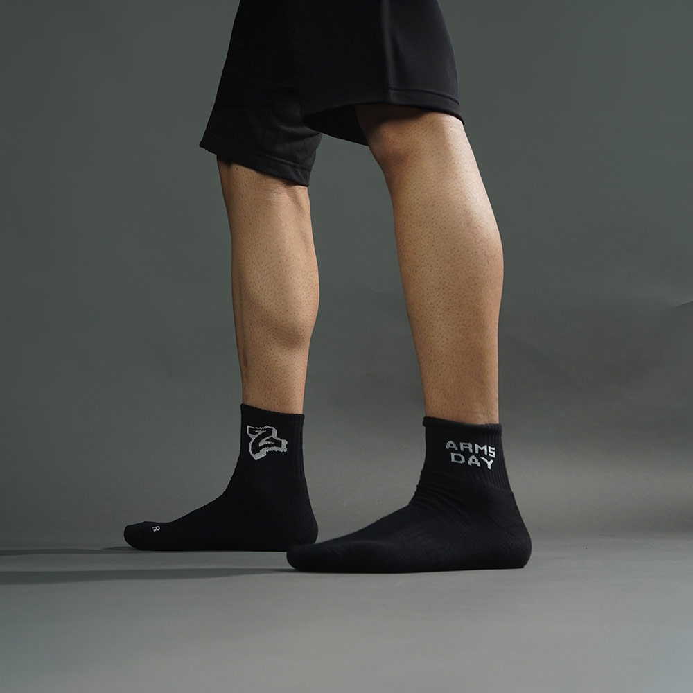 3 - MuscleBlaze Rep/Set Socks Combo,  Black-(5 Pack)  Ankle Length 