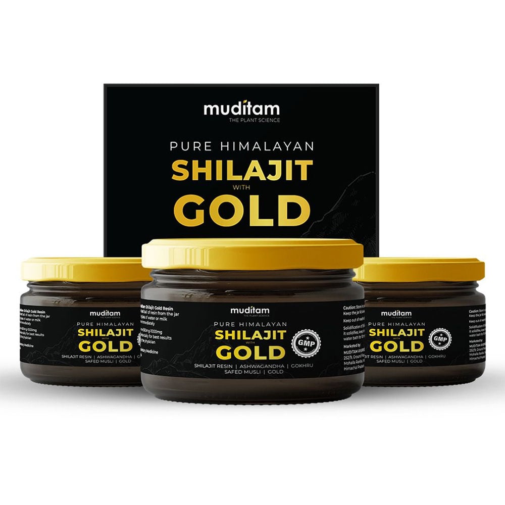 Muditam Pure Himalayan Shilajit with Gold (Pack of 3), 20 g-image-41