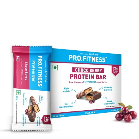 1 - Pro.Fitness Protein Bar (20g Protein),  6 bar(s)  Choco Berry 
