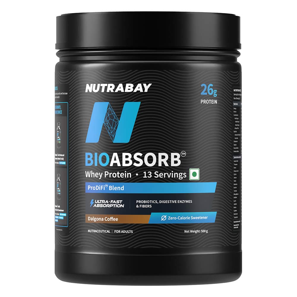 1 - Nutrabay BioAbsorb Whey Protein,  1.1 lb  Dalgona Coffee 