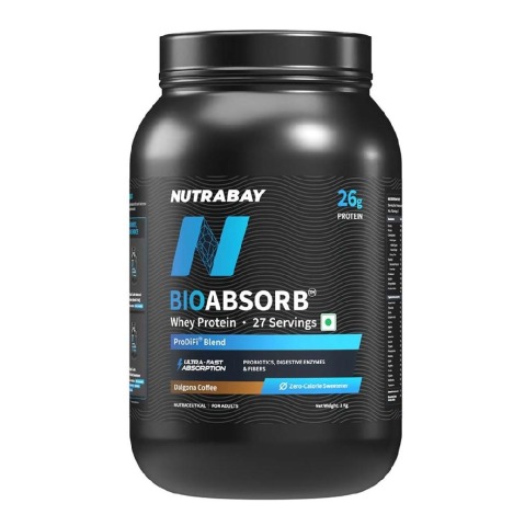 1 - Nutrabay BioAbsorb Whey Protein,  2.2 lb  Dalgona Coffee 