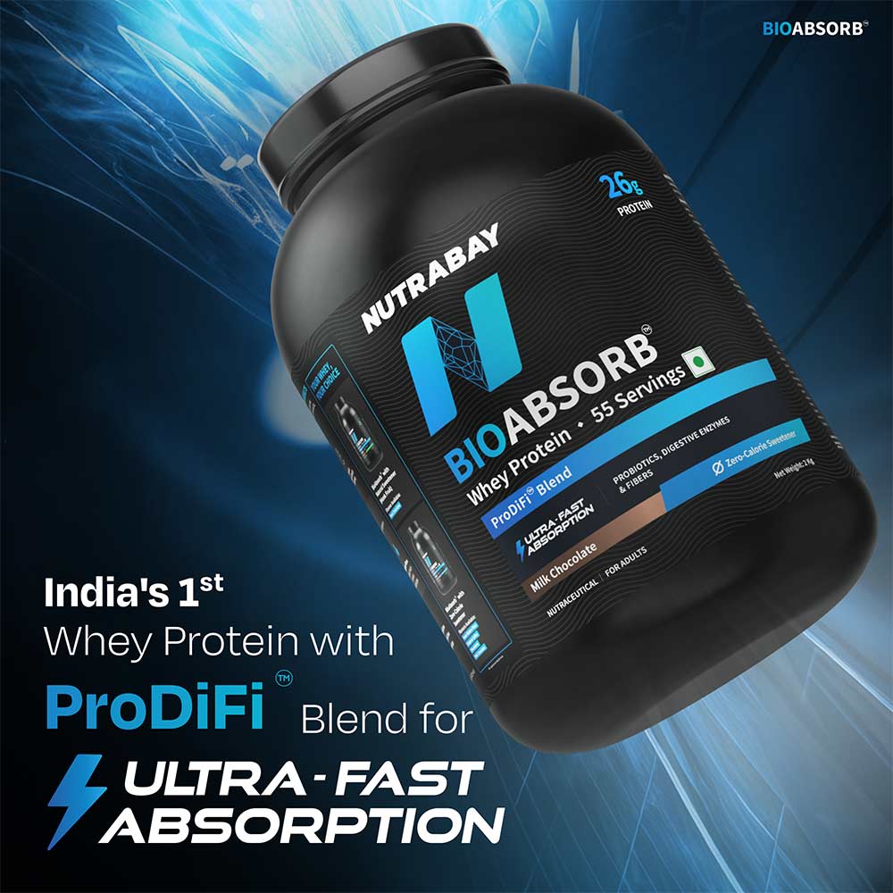 2 - Nutrabay BioAbsorb Whey Protein,  4.4 lb  Milk Chocolate 