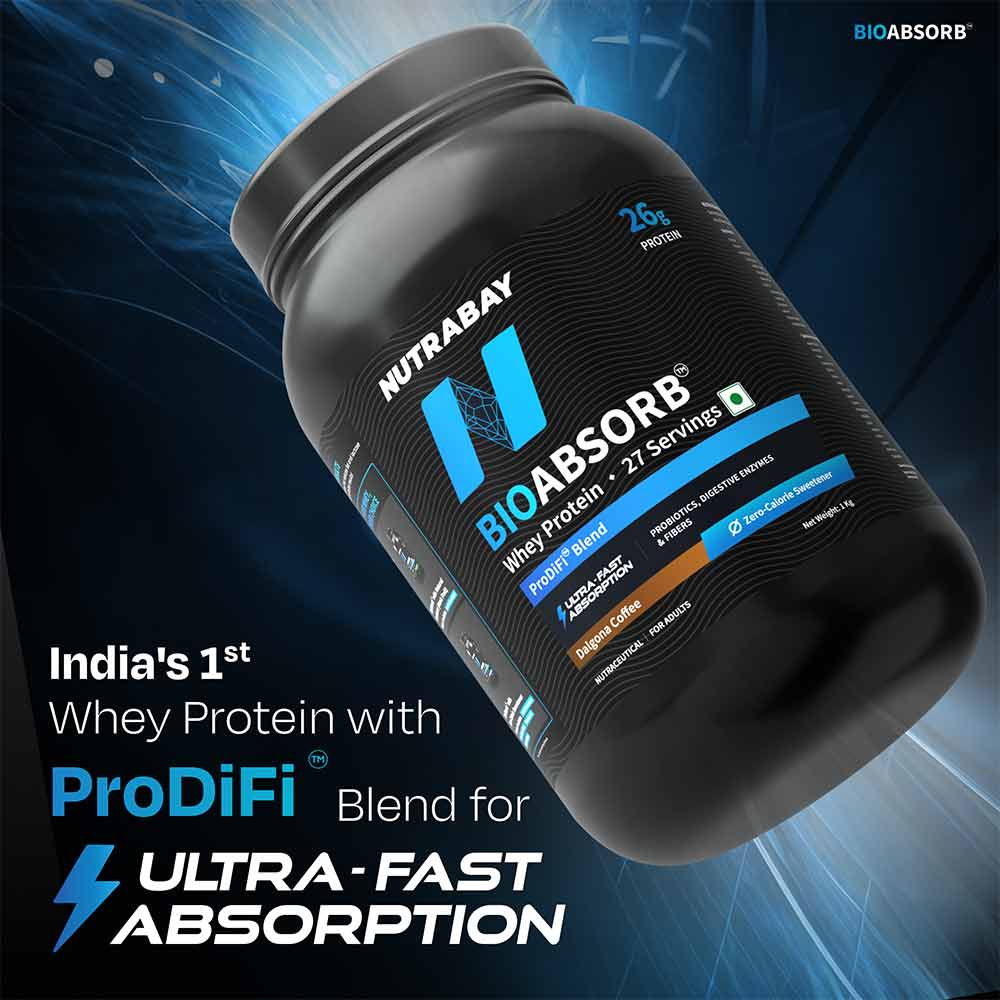 2 - Nutrabay BioAbsorb Whey Protein,  2.2 lb  Dalgona Coffee 