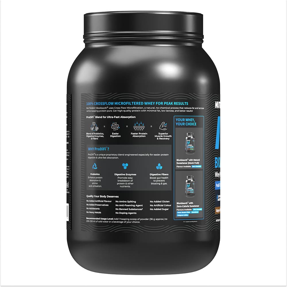 7 - Nutrabay BioAbsorb Whey Protein,  2.2 lb  Dalgona Coffee 
