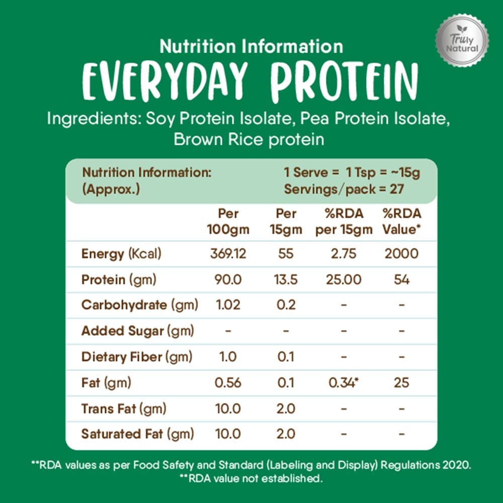 5 - TruNativ Plant Based Everyday Protein,  900 g  Unflavoured 