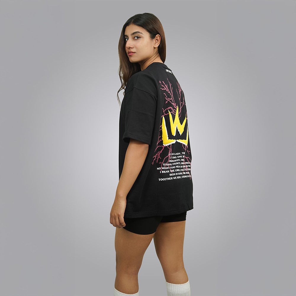 6 - MuscleBlaze LWL Oversized Tshirt,  X-small  Black