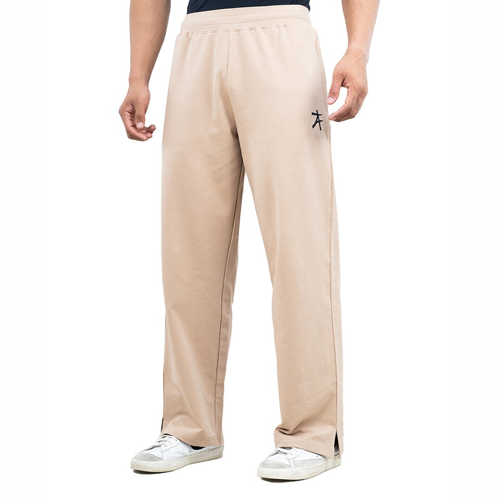 2 - Athflex Men's Straight Fit Classic Workout Pants,  Cream  Small 