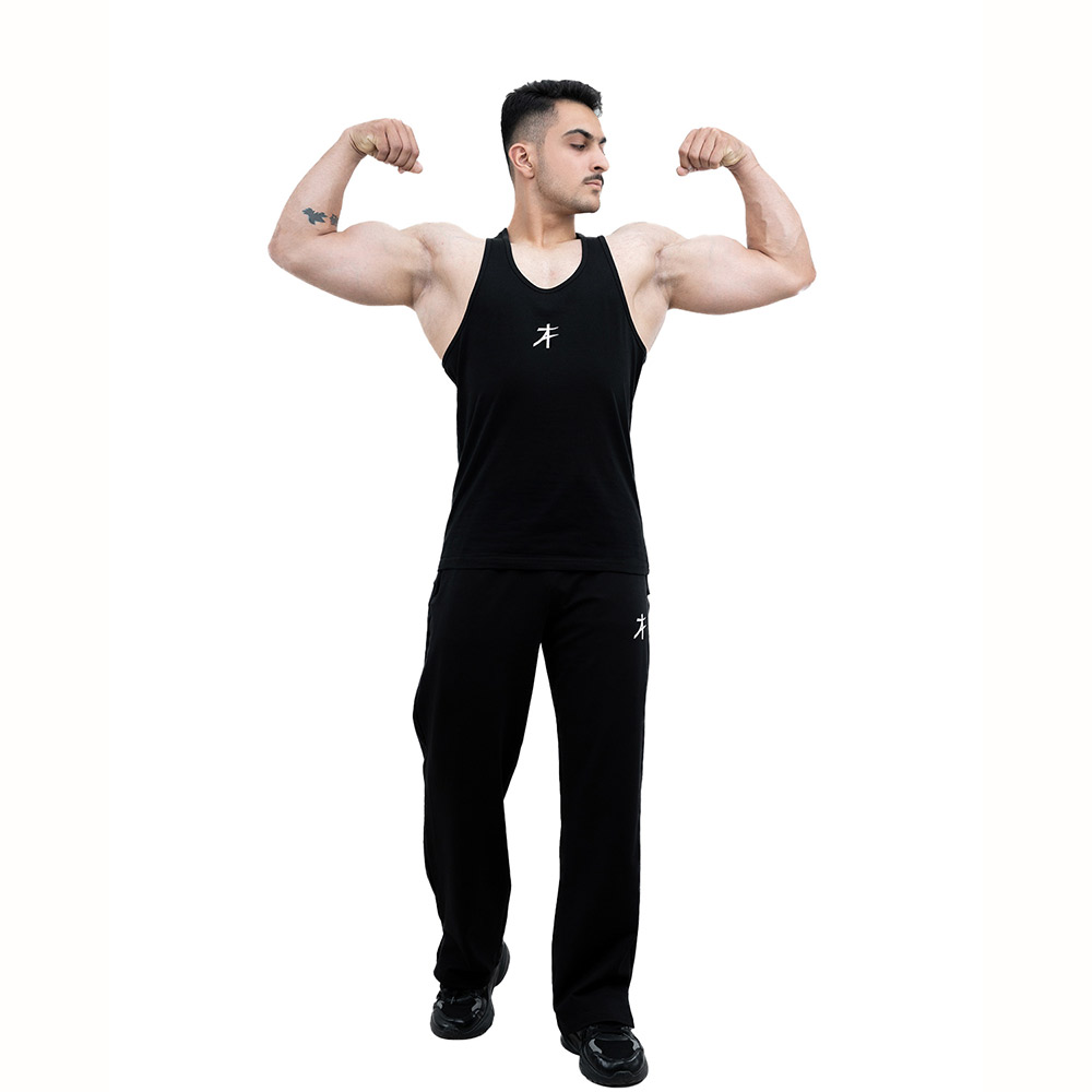 10 - Athflex Men's Straight Fit Classic Workout Pants,  Black  XXL 