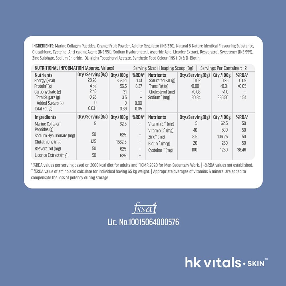 1 - HK Vitals Collagen for Men,  Marine Collagen  100 g  Orange