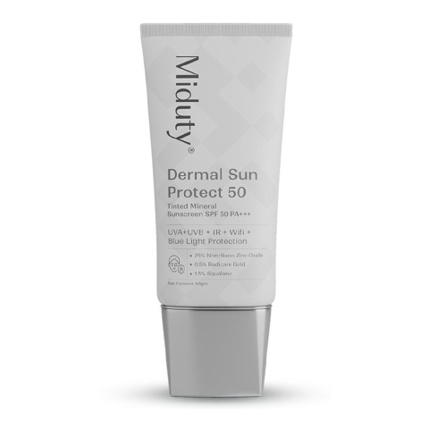 1 - Miduty Dermal Sun Protect 50,  50 g  Tinted Mineral Sunscreen SPF 50 PA+++ 