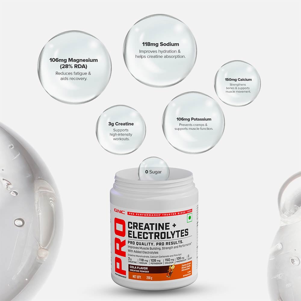 6 - GNC Pro Performance Creatine+ Electrolytes,  Cola  0.55 lb 