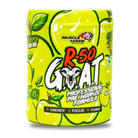 1 - Muscle Garage R-50 GOAT Pre-Workout,  0.77 lb  Green Apple 