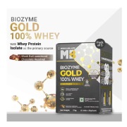MuscleBlaze Biozyme Gold 100% Whey- 0.39 lb Monk Fruit Sweetened Chocolate Hazelnut Travel Pack (5x35g) Sachets