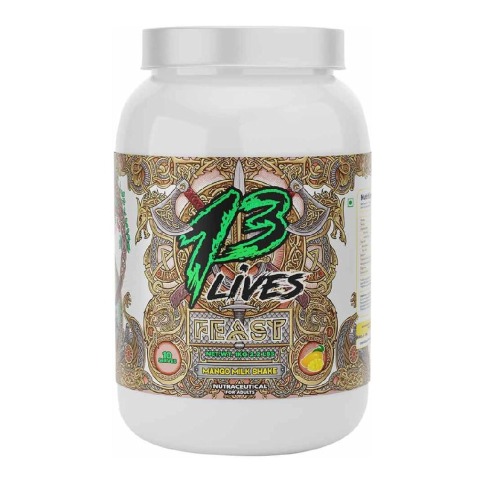 1 - 13 Lives Feast Mass Gainer,  2.2 lb  Mango Milk Shake 