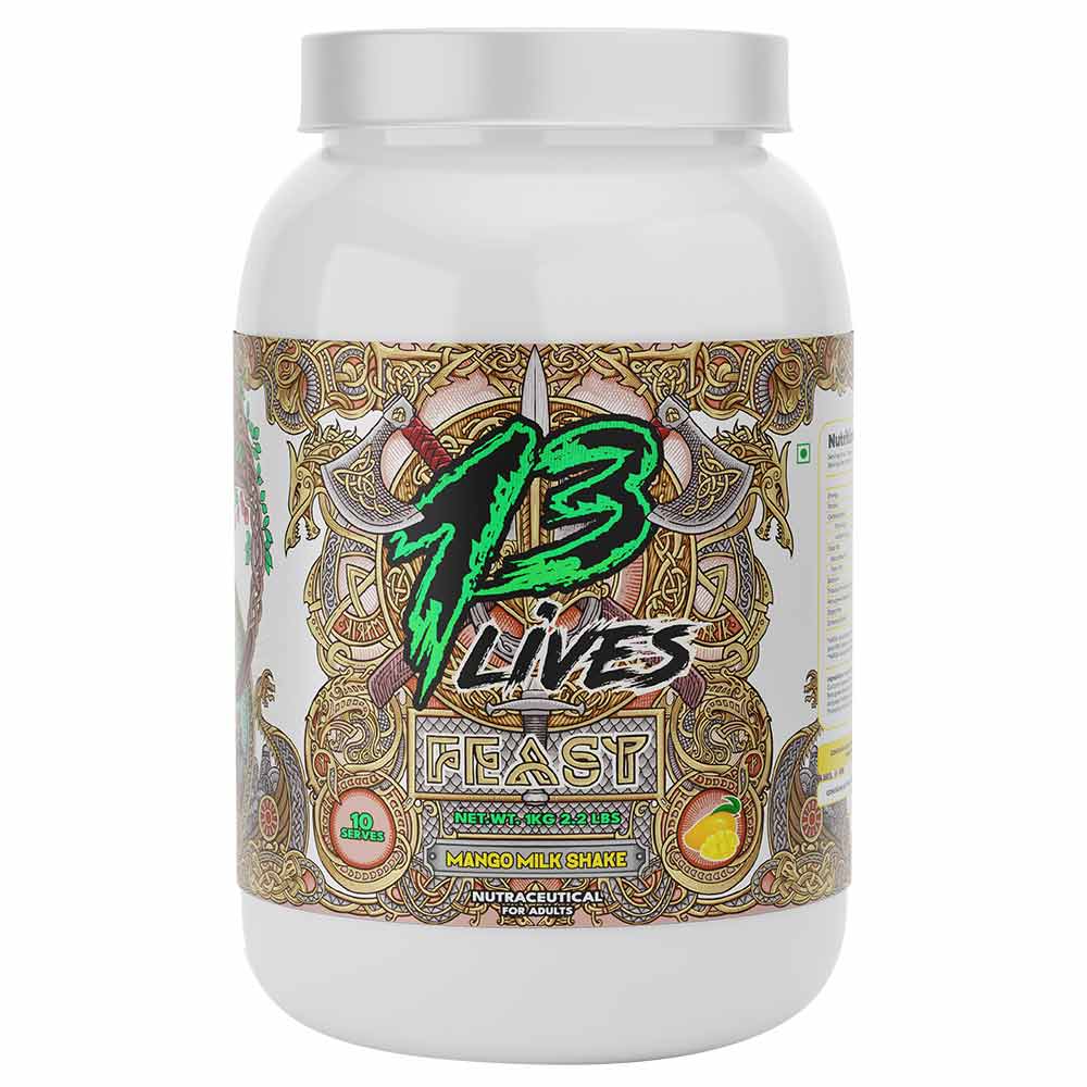 1 - 13 Lives Feast Mass Gainer,  2.2 lb  Mango Milk Shake 