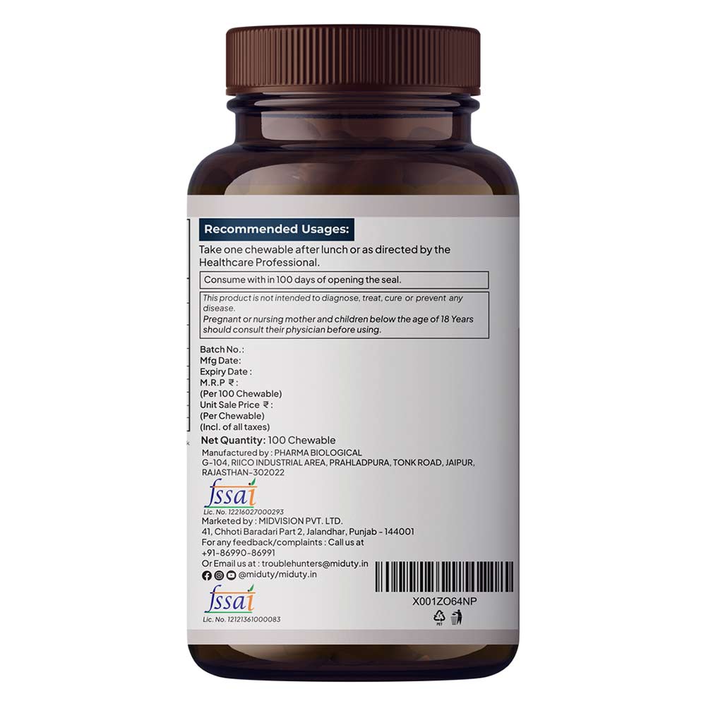 8 - Miduty Methyl B-12 & Folate,  100 chewable tablet(s)  Unflavoured 