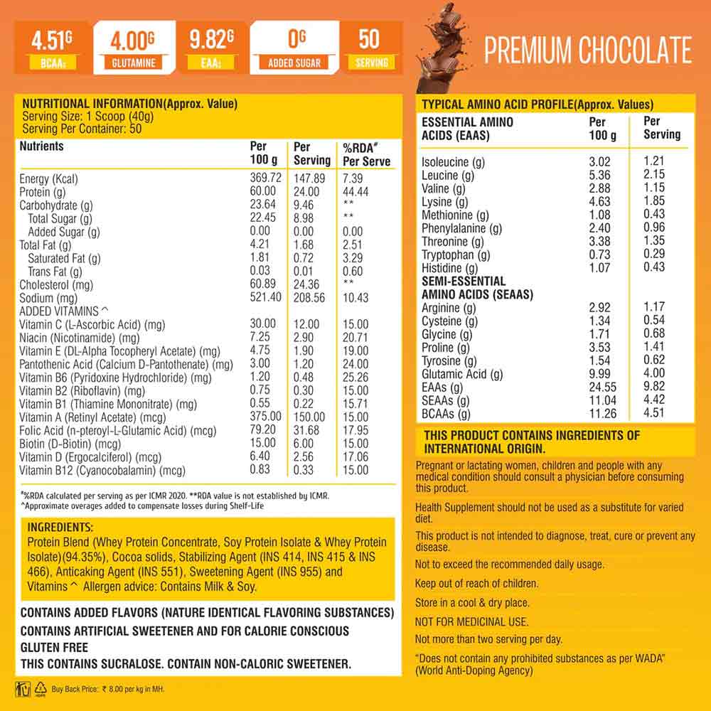 5 - Healthfarm MeFirst Whey Protein,  4.4 lb  Premium Chocolate 