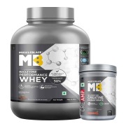 Muscleblaze Biozyme Performance Whey 2 kg and Creatine Juicy Berries 320g Combo