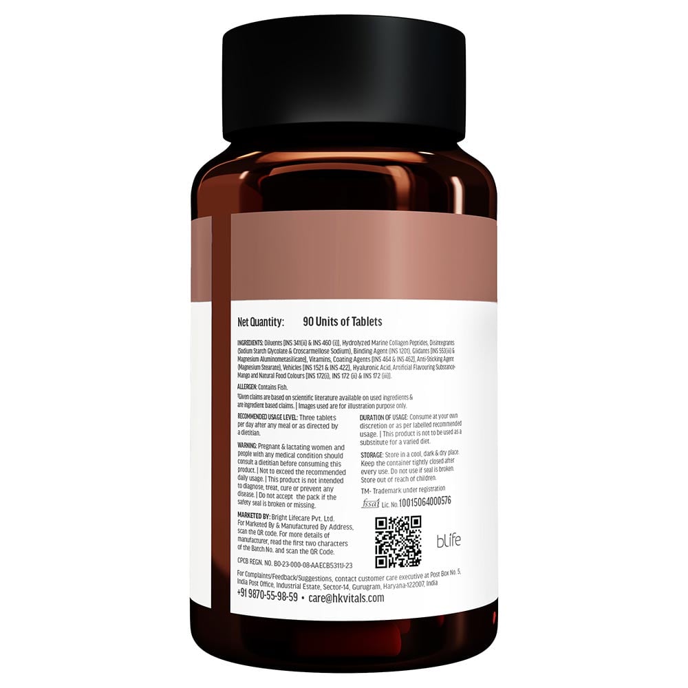 1 - HK Vitals Collagen,  Marine Collagen  90 tablets  Unflavoured