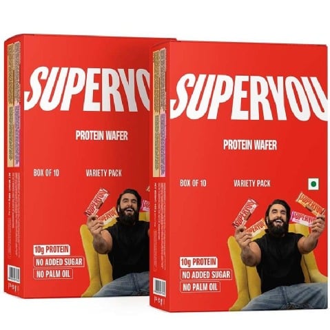 1 - Superyou Protein Wafer Bar,  10 bar(s)  Assorted (Pack of 2) 