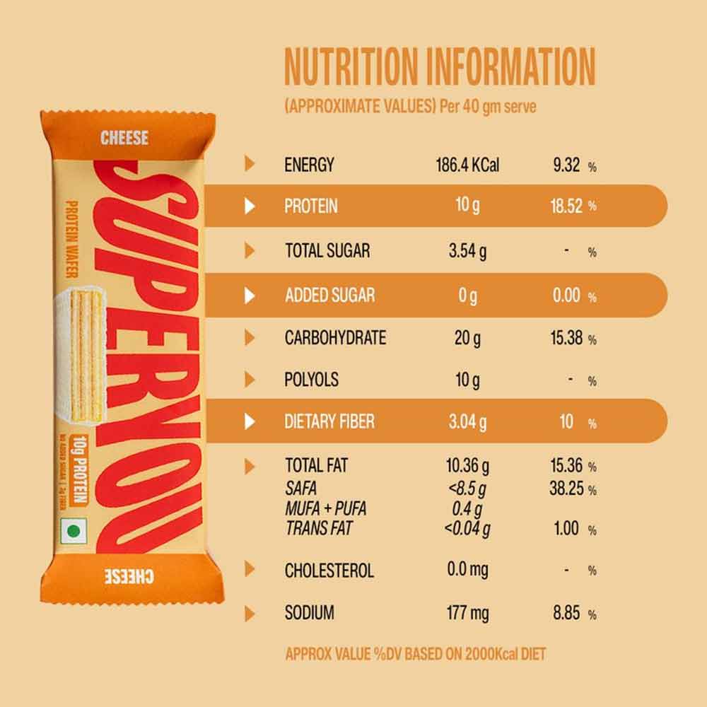 3 - Superyou Protein Wafer Bar,  1 bar(s)  Cheese 