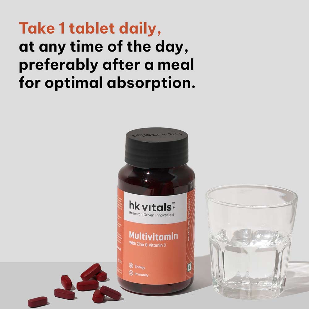19 - HK Vitals Multivitamin with Zinc & Vitamin C,  30 tablet(s)  Unflavoured