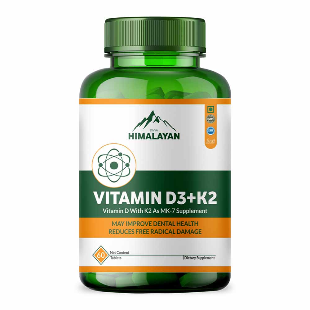1 - Divya Himalayan Vitamin D3 K2 MK7,  60 tablet(s)  Unflavoured 