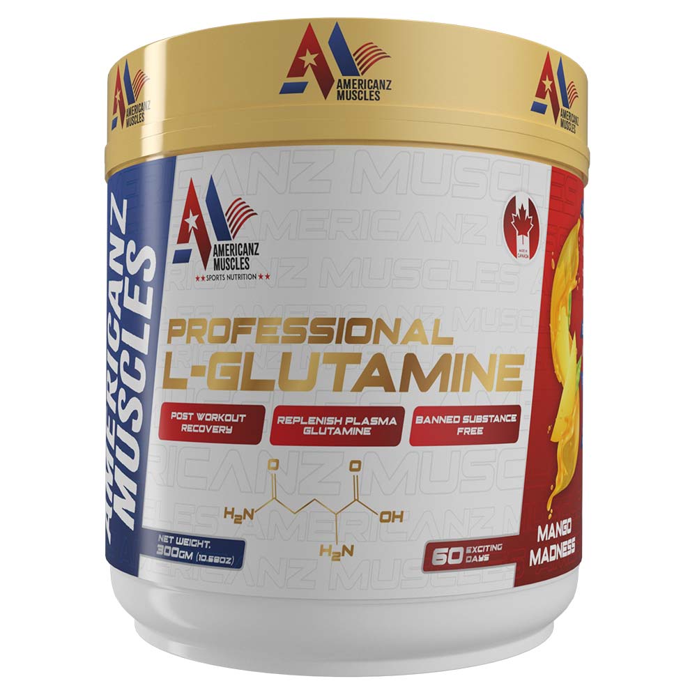1 - Americanz Muscles Professional L-Glutamine,  0.66 lb  Mango Madness 