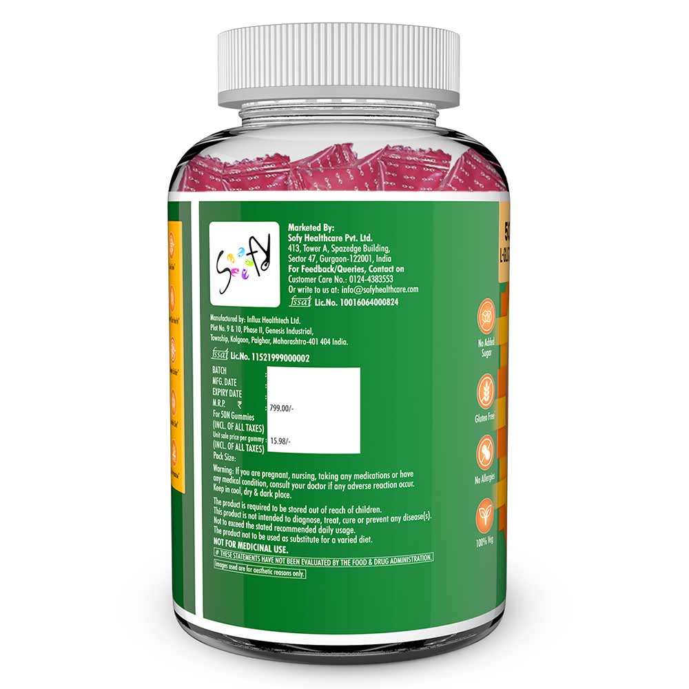 3 - Naturyz Glutathione with Vitamin C,  Orange  50 gummies 