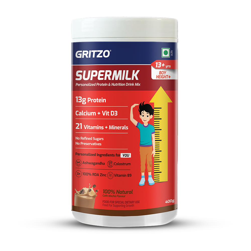 Supermilk Height+ for Boy 13+ years,  400 g  Cafe Mocha  13+ Yrs  Boy  Height+ 
