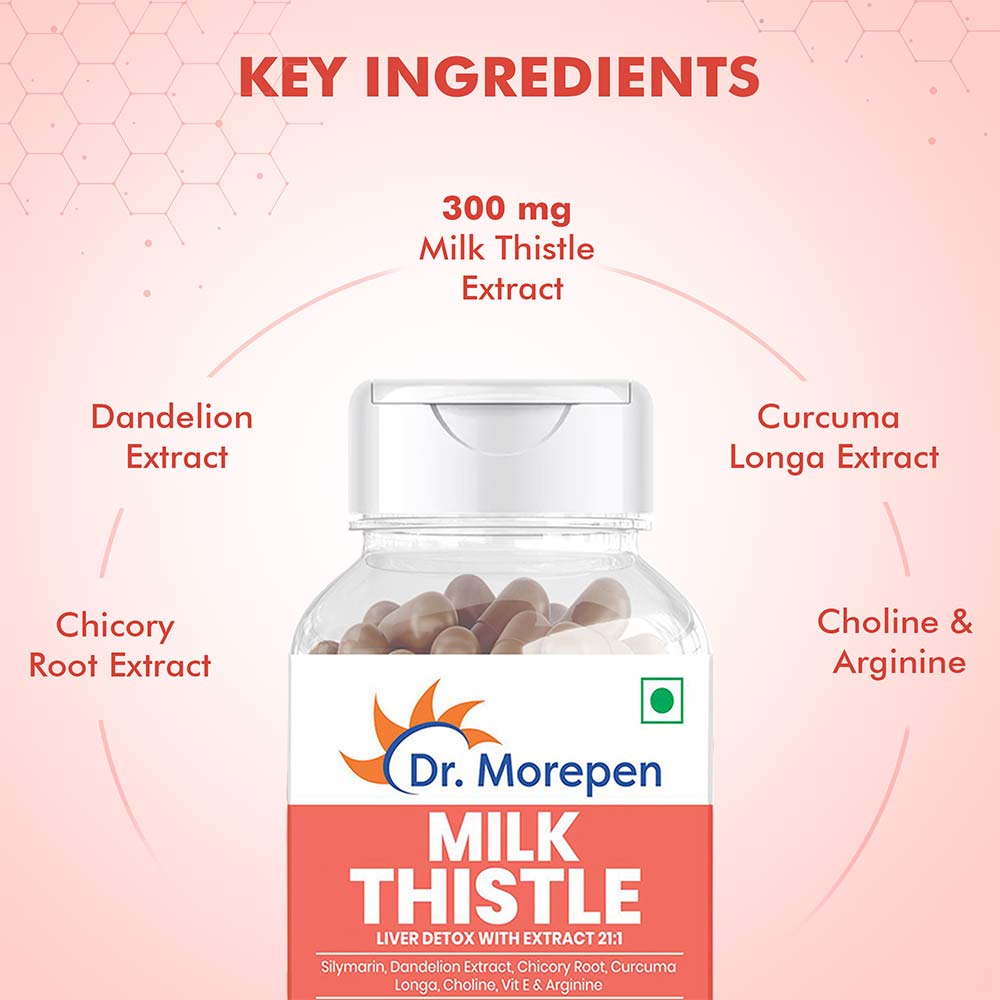 3 - Dr. Morepen Milk Thistle+,  60 capsules 