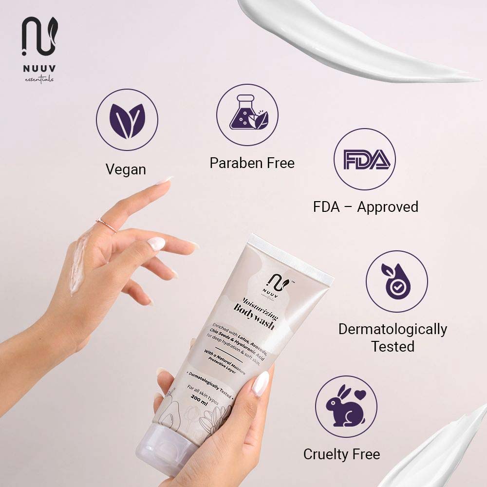 6 - Nuuv Essentials Moisturizing Body Wash,  200 ml  for All Skin Types 