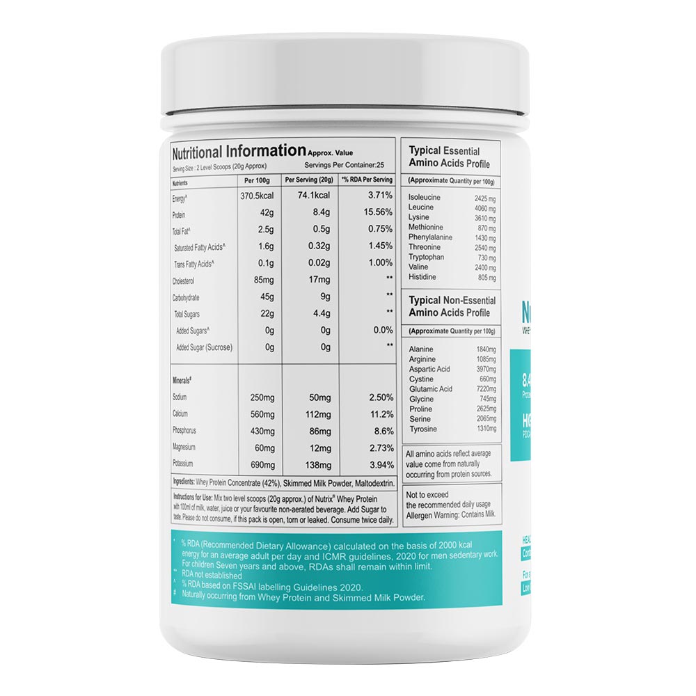 2 - Nutrix Whey Protein Powder,  2.2 lb  Unflavoured 