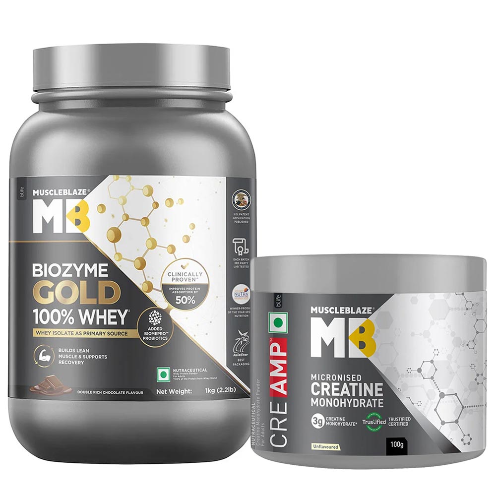 Biozyme Gold Whey 1 kg & Creatine 100g Combo-image-3