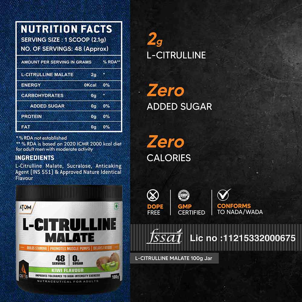 6 - AS-IT-IS Nutrition ATOM L-Citrulline Malate,  0.22 lb  Kiwi 