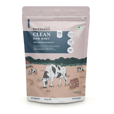 2 - TrueBasics Clean Raw Whey Concentrate,  2.2 lb  Unflavoured 