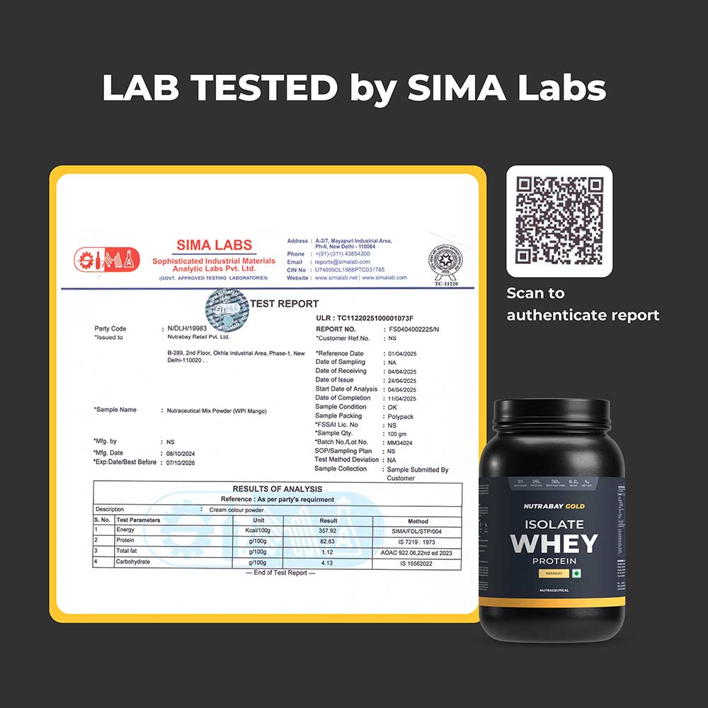 Nutrabay Gold Isolate Whey Protein,  2.2 lb  Mango 