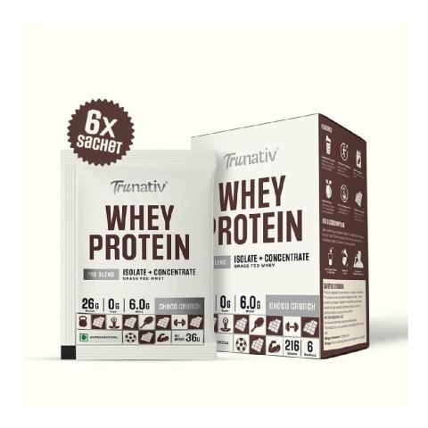 10 - TruNativ Pro Blend Whey Protein,  6 sachets/pack  Choco Crunch 