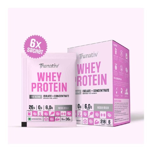 10 - TruNativ Pro Blend Whey Protein, 6 sachets/pack Rose Milk