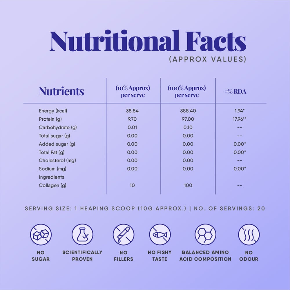 9 - TruNativ Advanced Collagen Peptides,  6 sachets/pack  Unflavoured (Japanese Marine Collagen Type 1 & 3) 