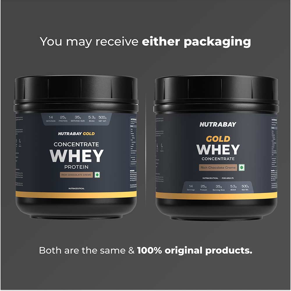 3 - Nutrabay Gold Concentrate Whey Protein,  1.1 lb  Rich Chocolate Creme 