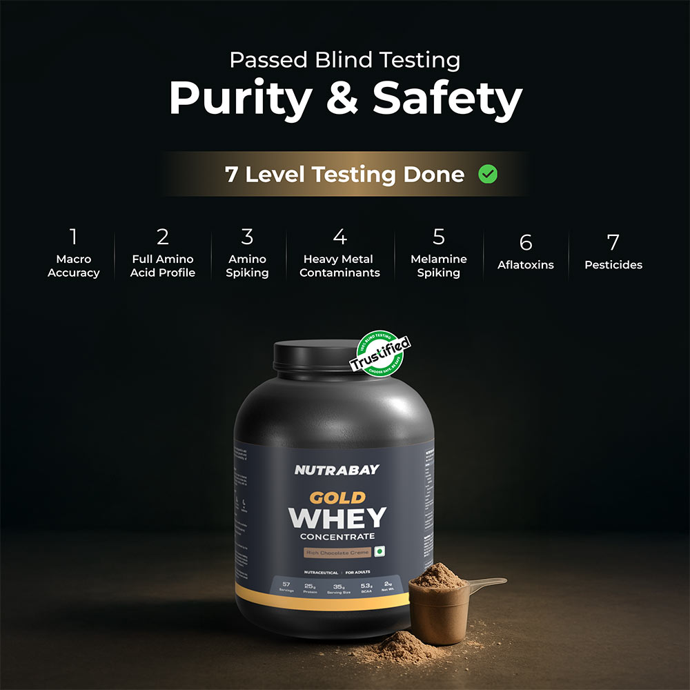 5 - Nutrabay Gold Concentrate Whey Protein,  4.4 lb  Rich Chocolate Creme 