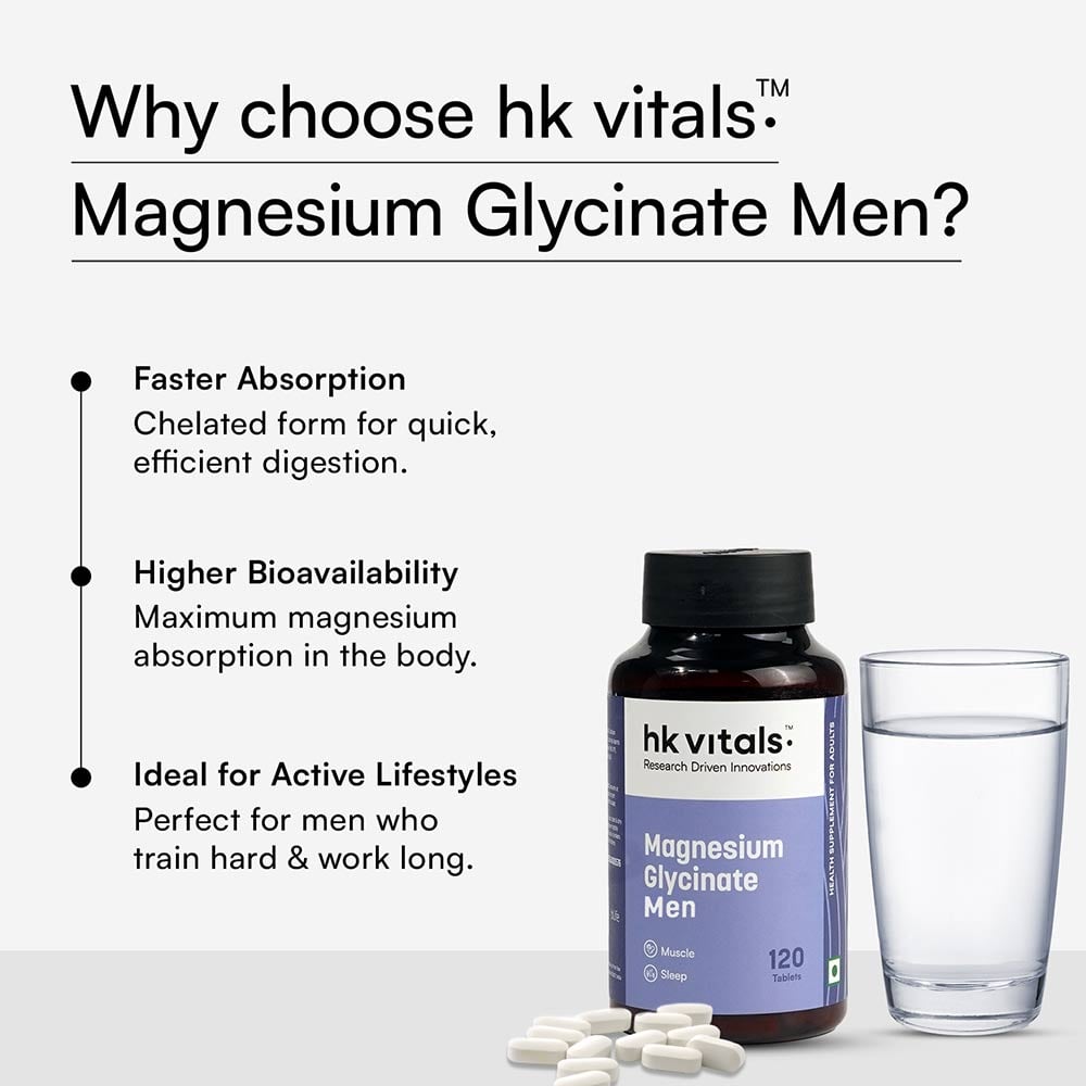 6 - HealthKart HK Vitals Magnesium Glycinate,  Unflavoured  120 tablet(s)